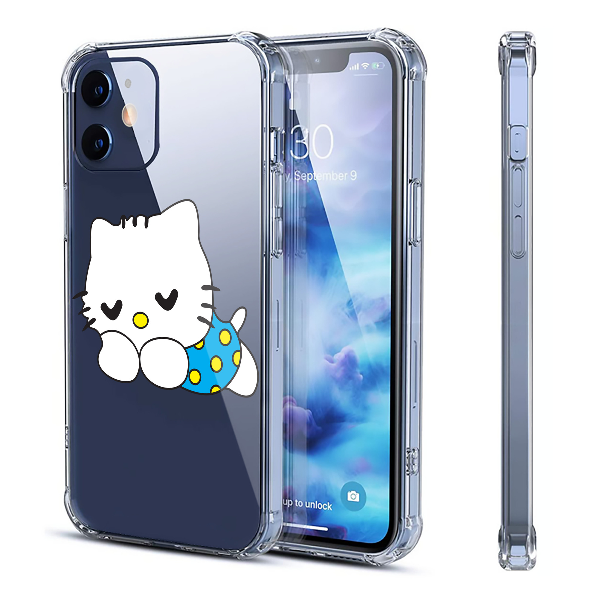 （画像用） Hello Kitty ハローキティ 【iPhone 12シリーズ対応】透明スマホケース（クリアソフトケース）